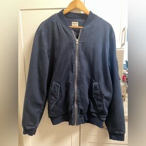 Gap Dark Jean Bomber Jacket
